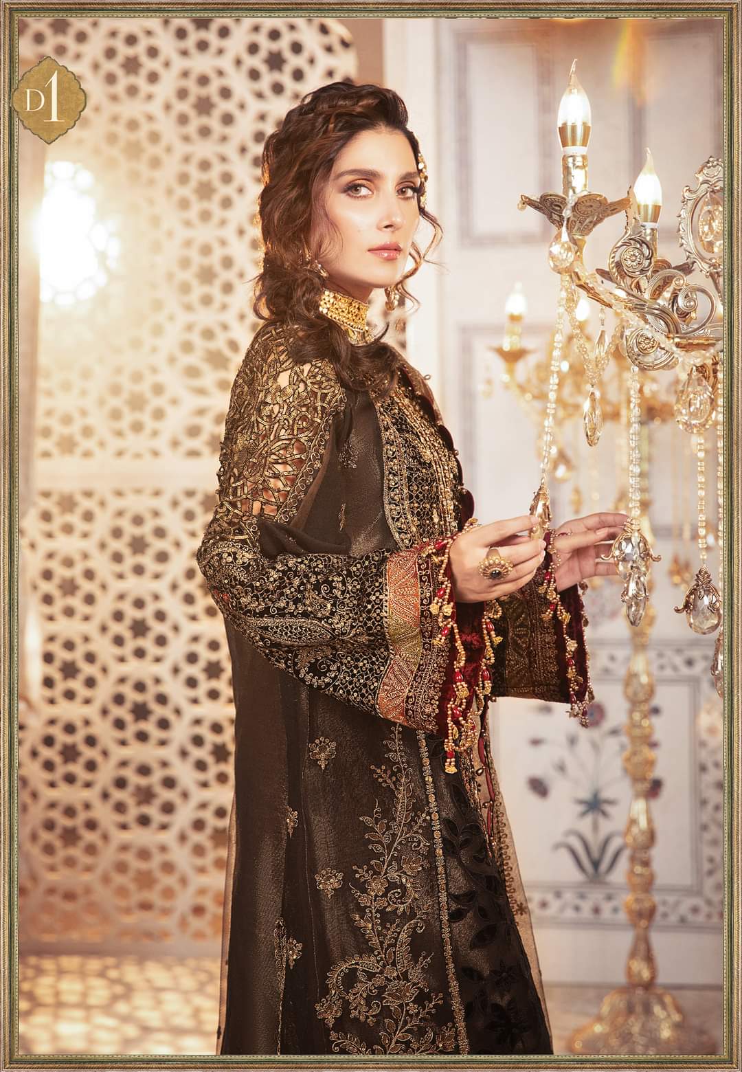 Maria B Embroidered Chiffon Collection Design 1 Black - TC-937