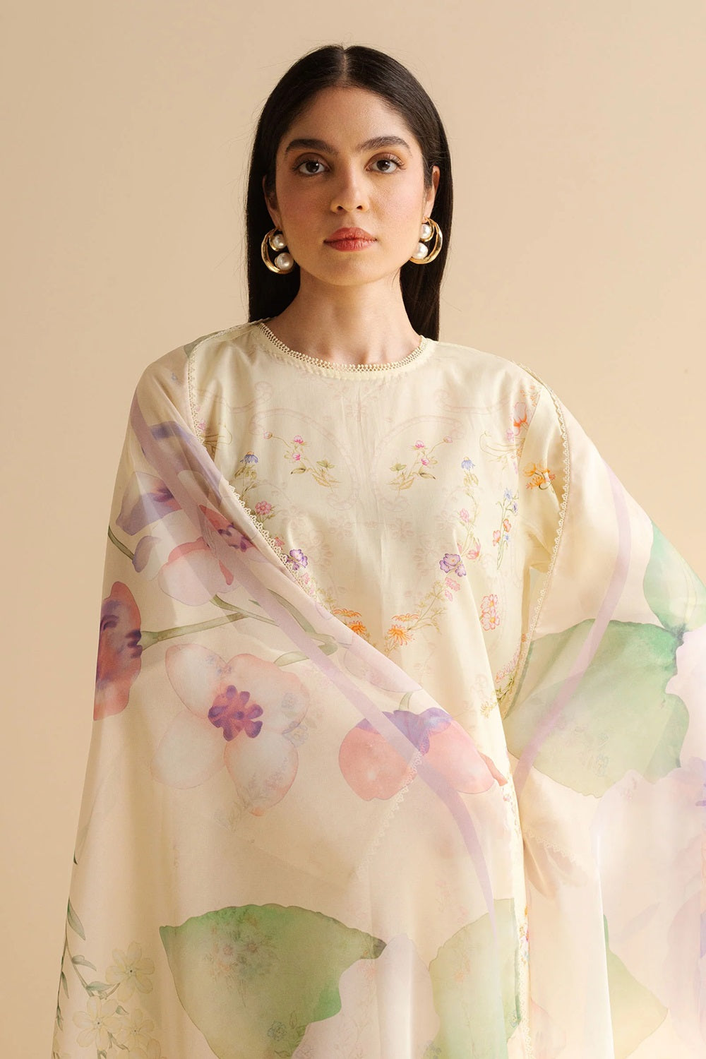 Original Factory Leftover Coco by Zara Shahjahan Digital Print Lawn - Aria-3B - TC-1311
