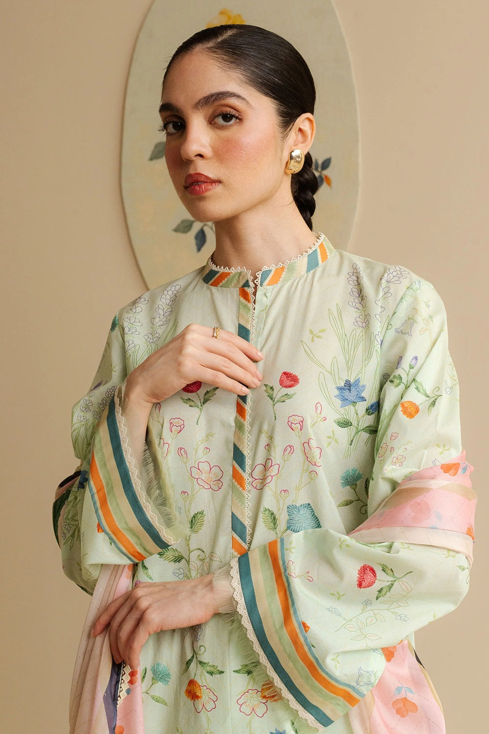 Original Factory Leftover Coco by Zara Shahjahan Digital Print Lawn - Kaia-9A - TC-1298