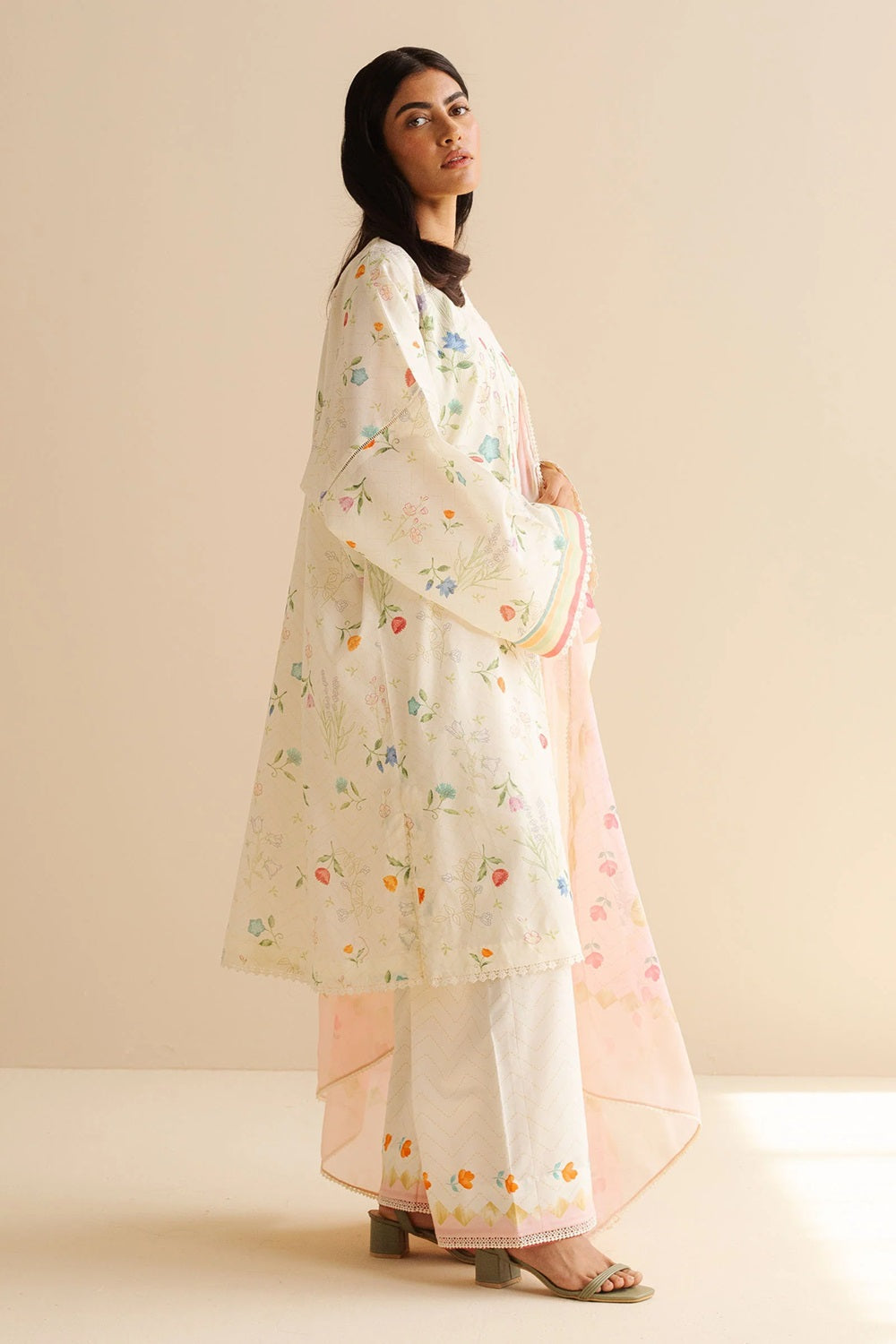 Original Factory Leftover Coco by Zara Shahjahan Digital Print Lawn - Kaia-9B - TC-1299