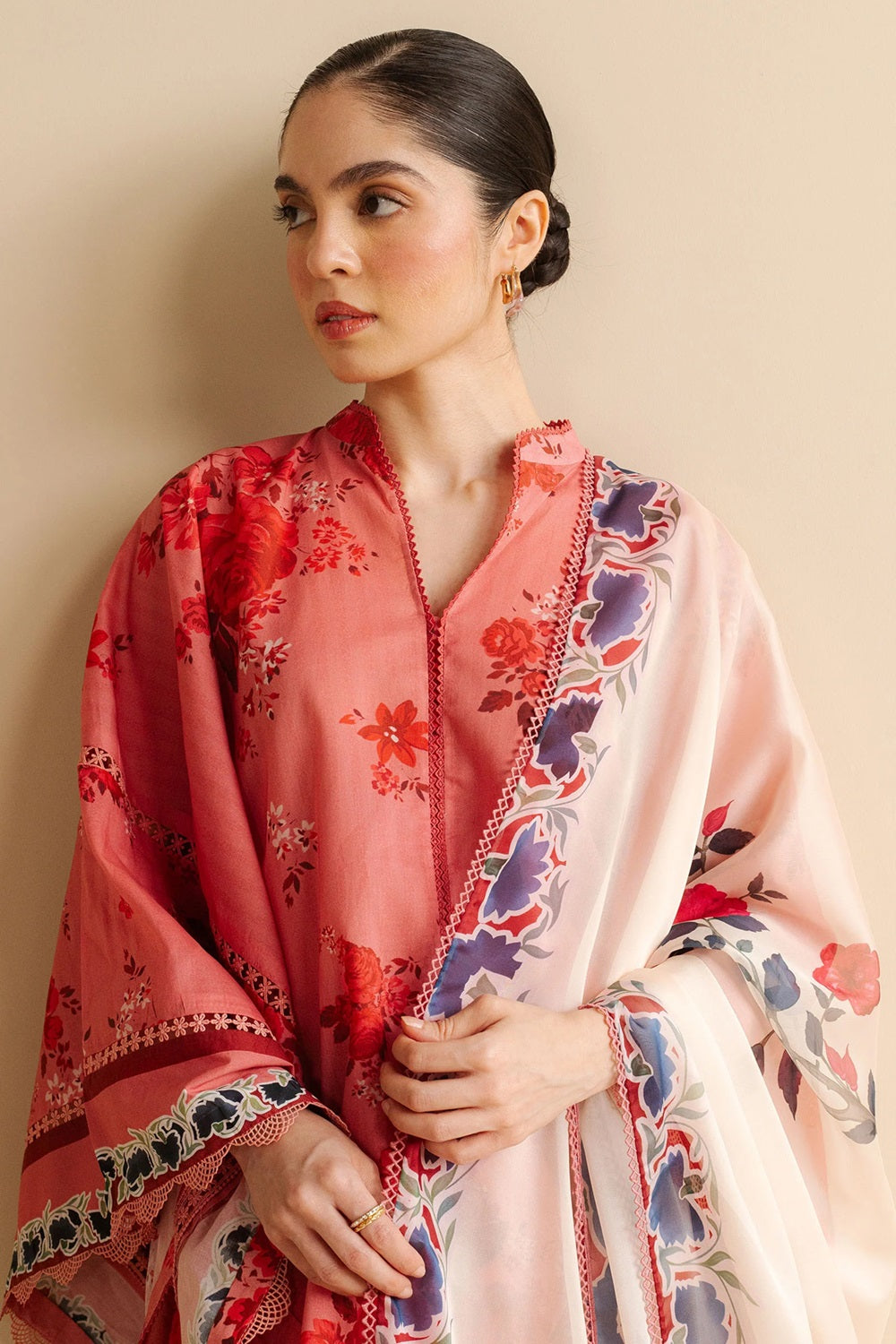 Original Factory Leftover Coco by Zara Shahjahan Digital Print Lawn - Leya-1A - TC-1314