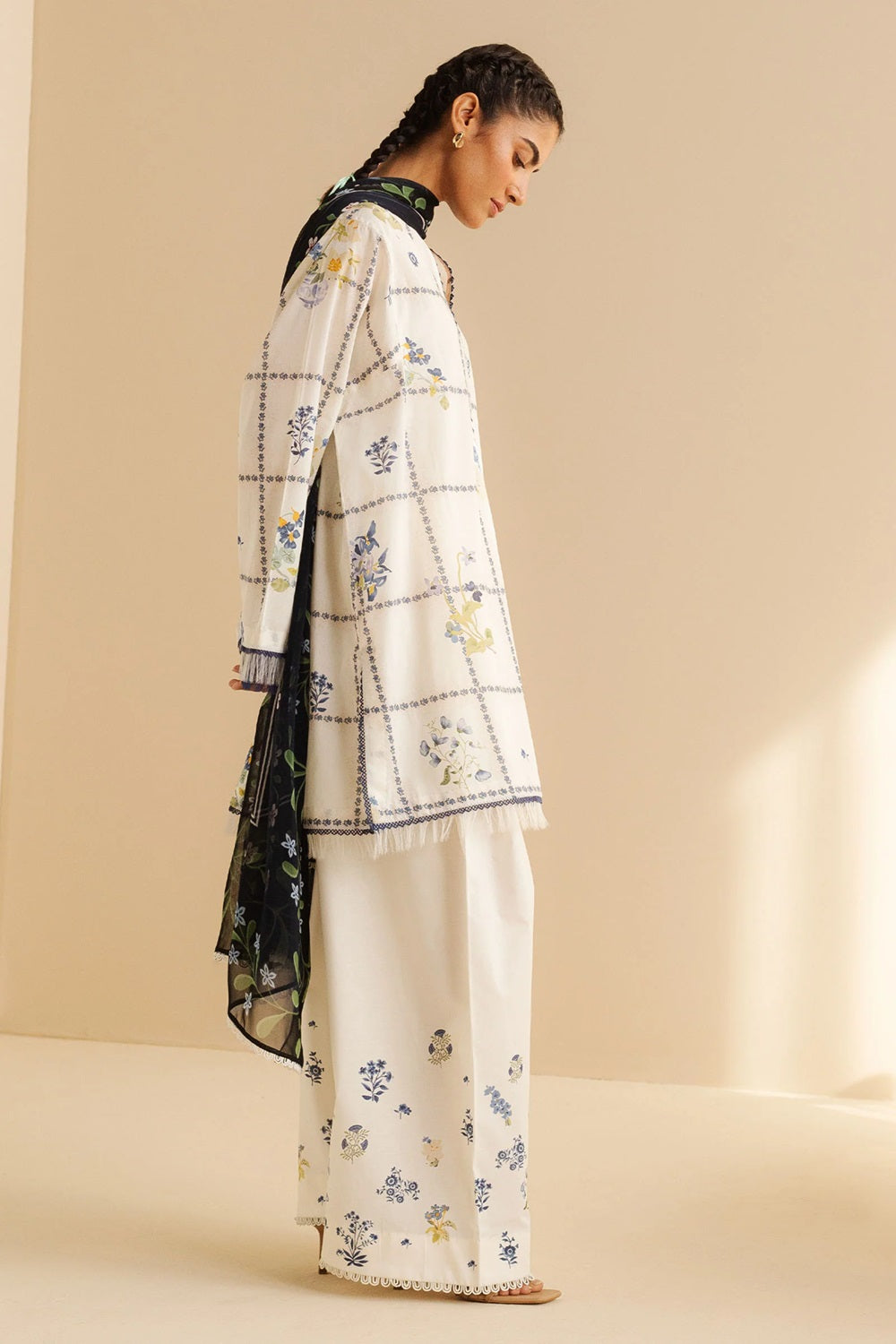 Original Factory Leftover Coco by Zara Shahjahan Digital Print Lawn - Luna-10A - TC-1297