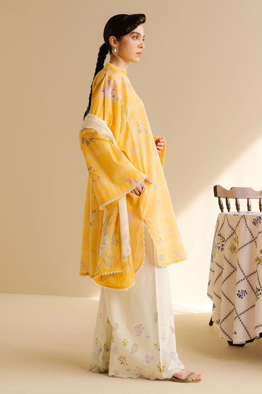 Original Factory Leftover Coco by Zara Shahjahan Digital Print Lawn - Luna-10B - TC-1296