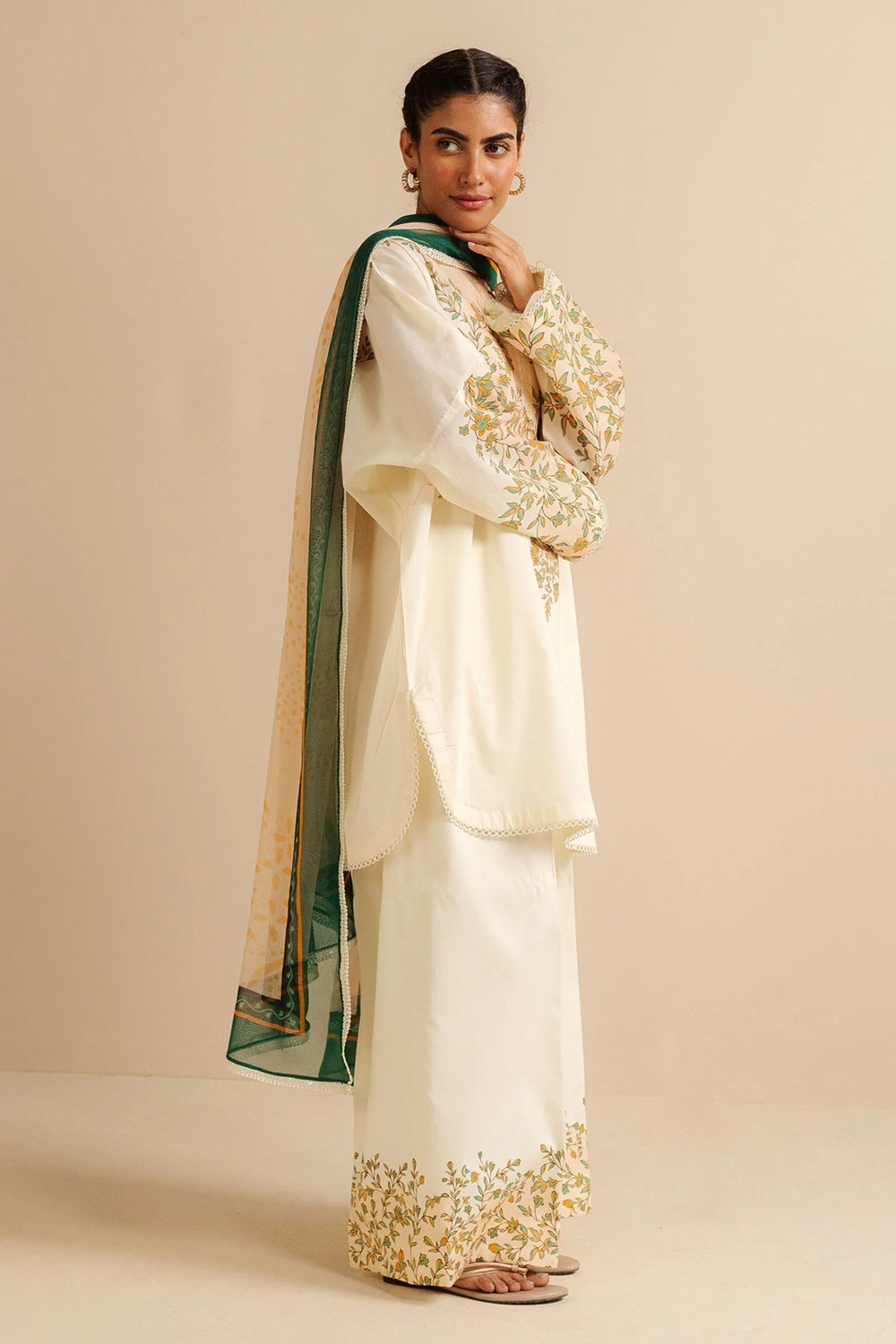 Original Factory Leftover Coco by Zara Shahjahan Digital Print Lawn - Nisa-4A - TC-1308