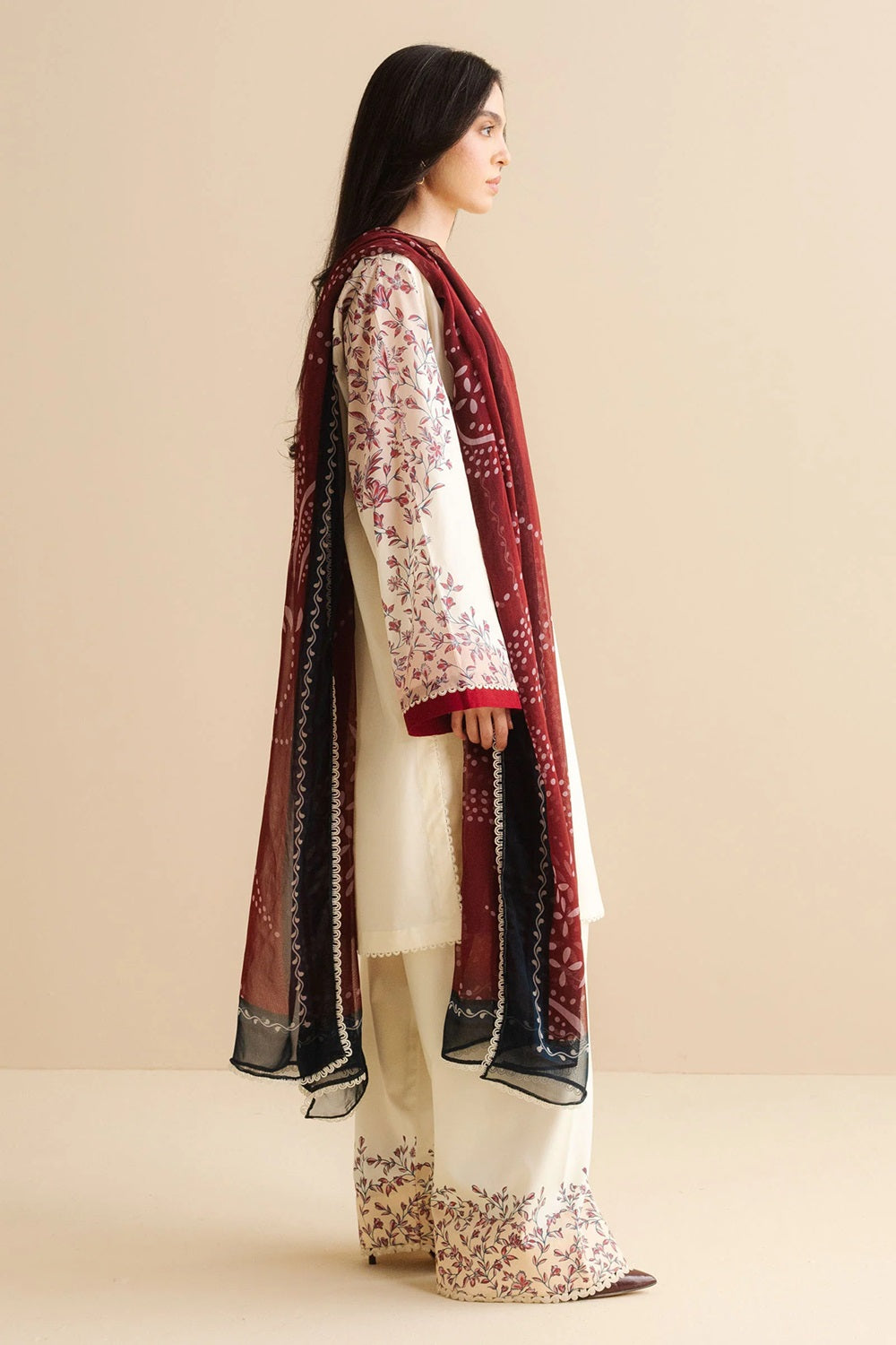 Original Factory Leftover Coco by Zara Shahjahan Digital Print Lawn - Nisa-4B - TC-1309