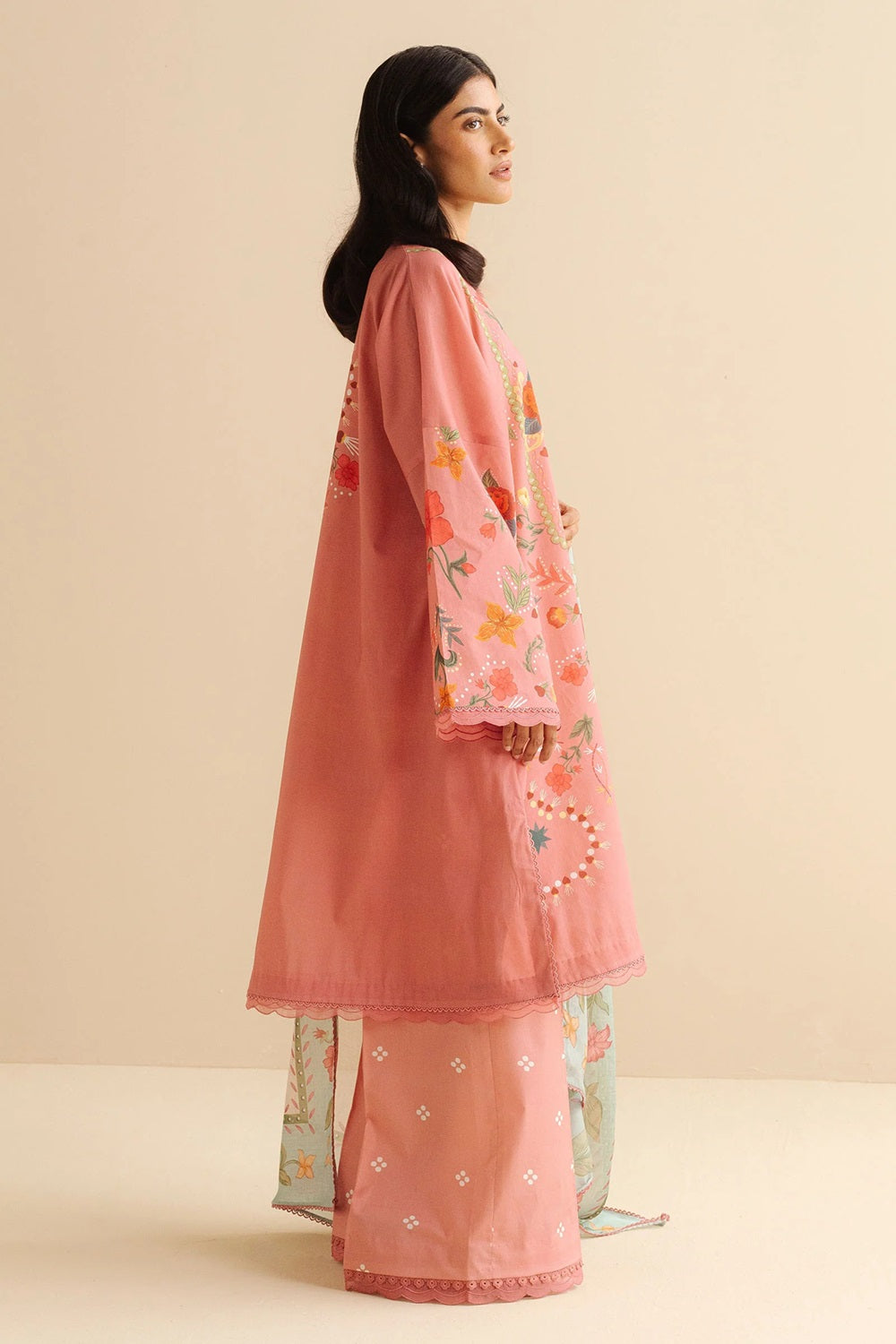 Original Factory Leftover Coco by Zara Shahjahan Digital Print Lawn - Nyra-5B - TC-1307