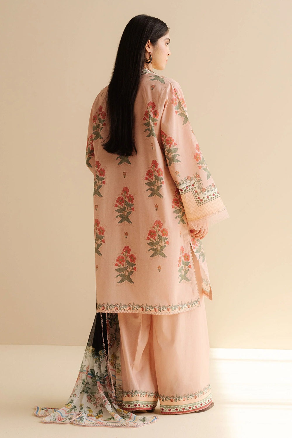 Original Factory Leftover Coco by Zara Shahjahan Digital Print Lawn - Raya-2A - TC-1312