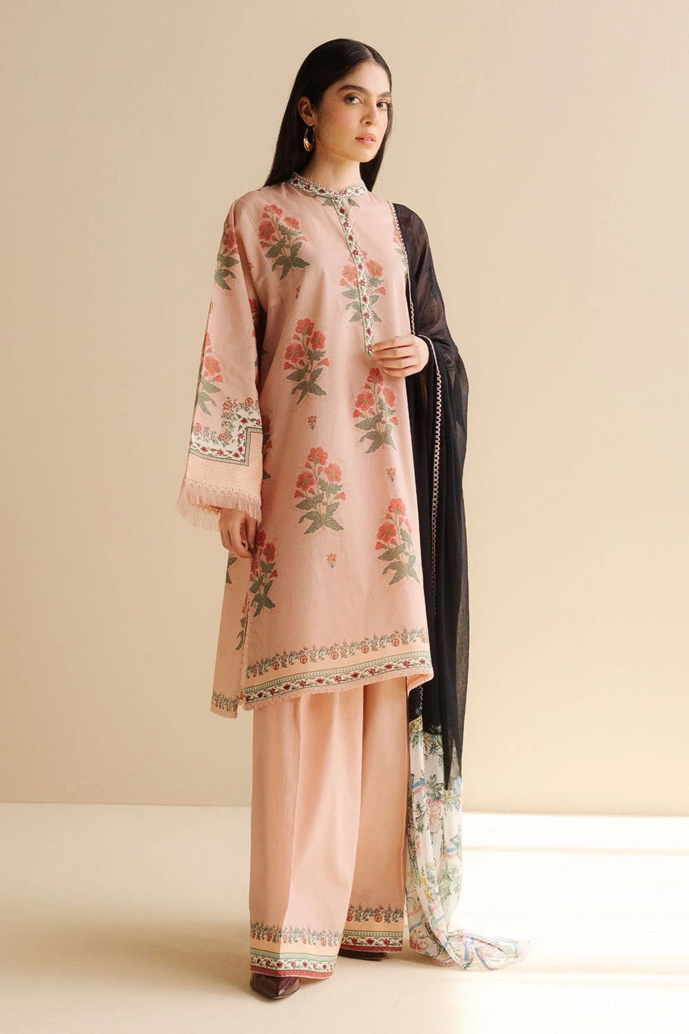 Original Factory Leftover Coco by Zara Shahjahan Digital Print Lawn - Raya-2A - TC-1312
