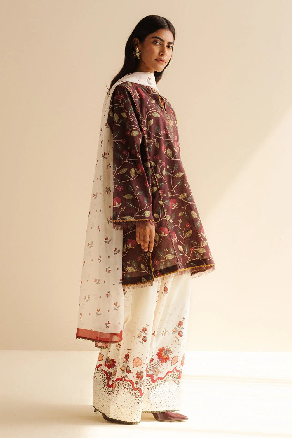 Original Factory Leftover Coco by Zara Shahjahan Digital Print Lawn - Rey-7A - TC-1302