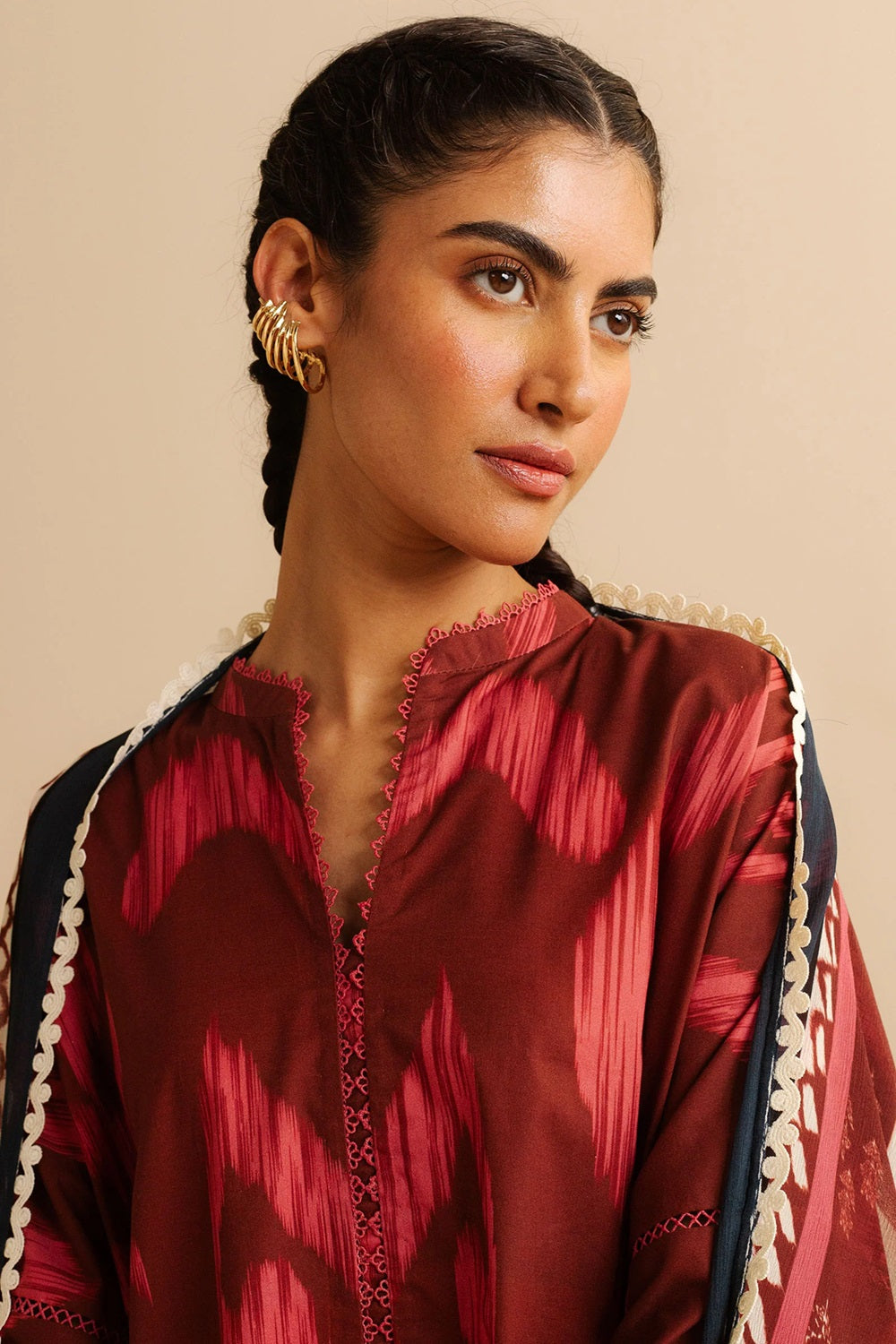 Original Factory Leftover Coco by Zara Shahjahan Digital Print Lawn - Sila-6A - TC-1304