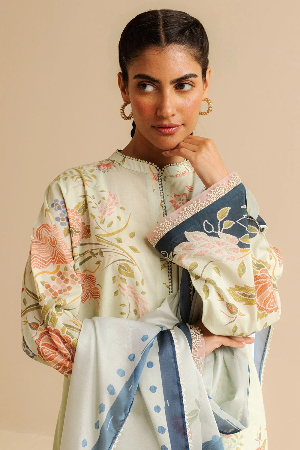 Original Factory Leftover Coco by Zara Shahjahan Digital Print Lawn - Vara-8A - TC-1301