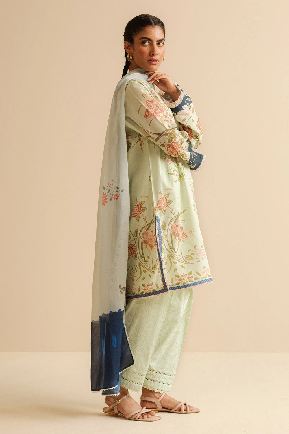 Original Factory Leftover Coco by Zara Shahjahan Digital Print Lawn - Vara-8A - TC-1301