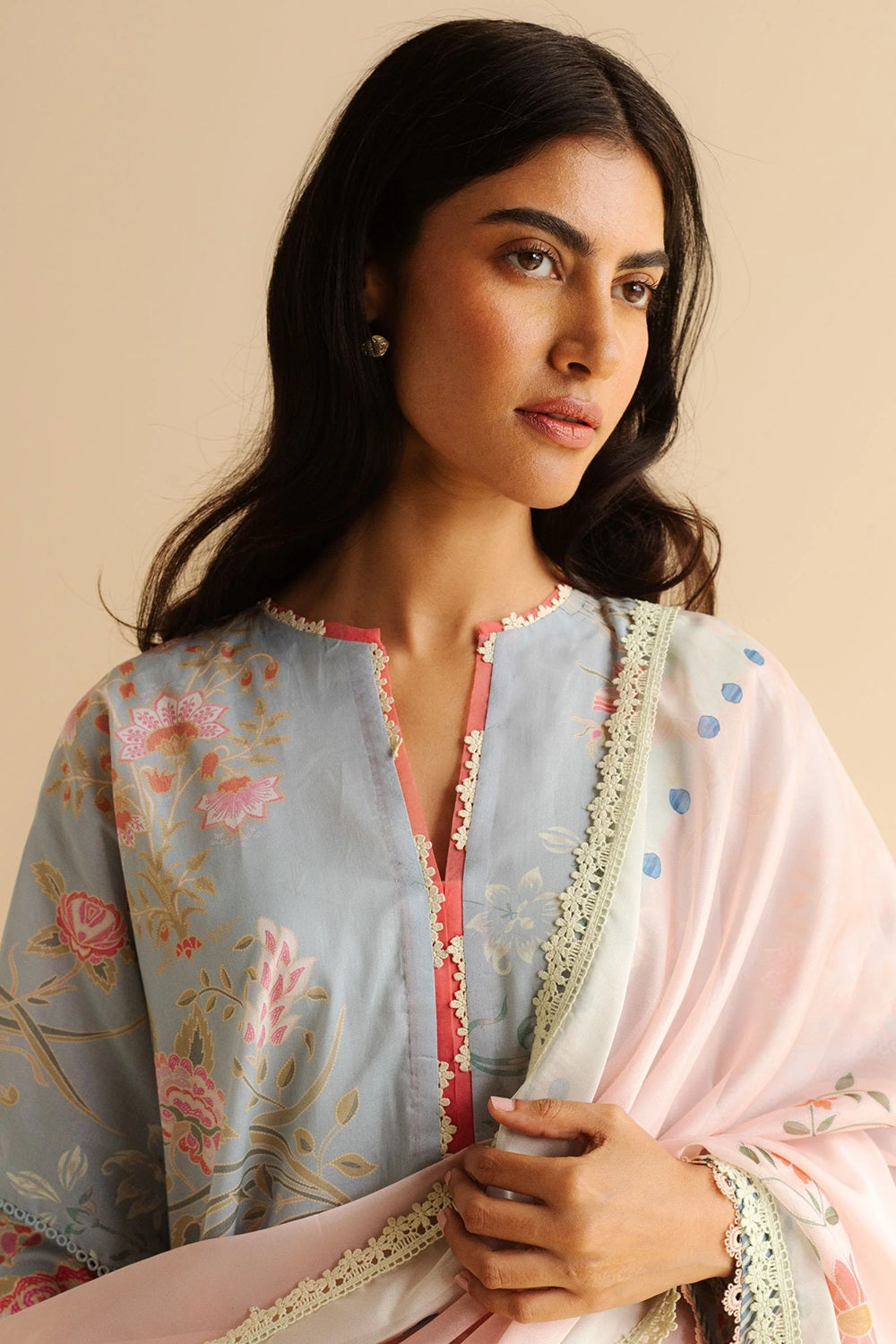 Original Factory Leftover Coco by Zara Shahjahan Digital Print Lawn - Vara-8B - TC-1300