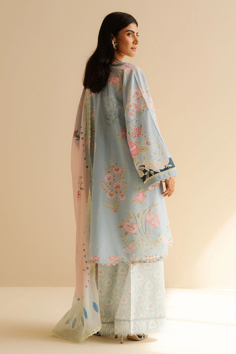 Original Factory Leftover Coco by Zara Shahjahan Digital Print Lawn - Vara-8B - TC-1300
