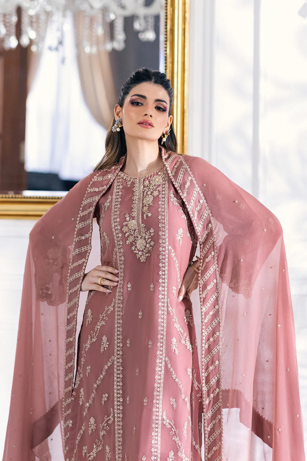 Azure | Ensembles Embroidered Lawn | CANDY BLUSH | TC-1288