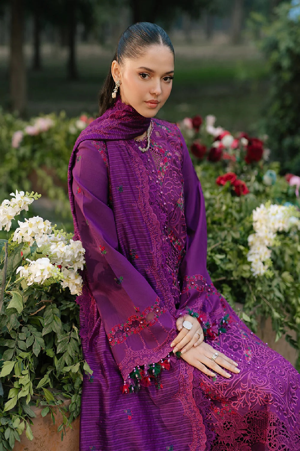 Freesia by Bin Ilyas Luxury Embroidered Lawn'25 105 - B - TC-1321