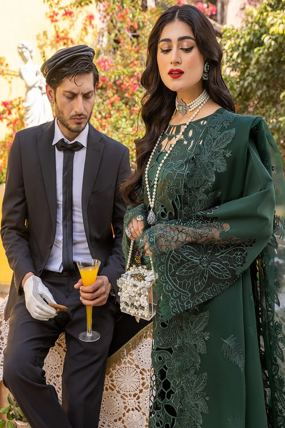 Bin Ilyas Cheri Festive Summer Luxury Lawn'25 708 - B - TC-1281