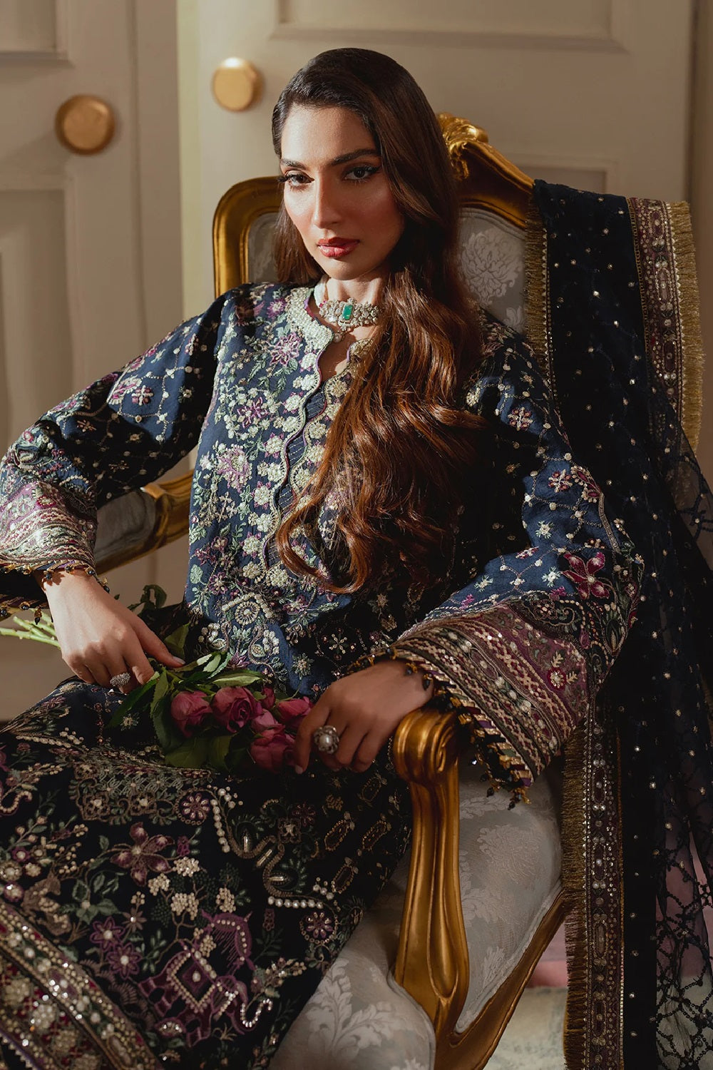 Baroque Chantelle Embroidered Formal Chiffon'25 - CH13-07 - TC-1289