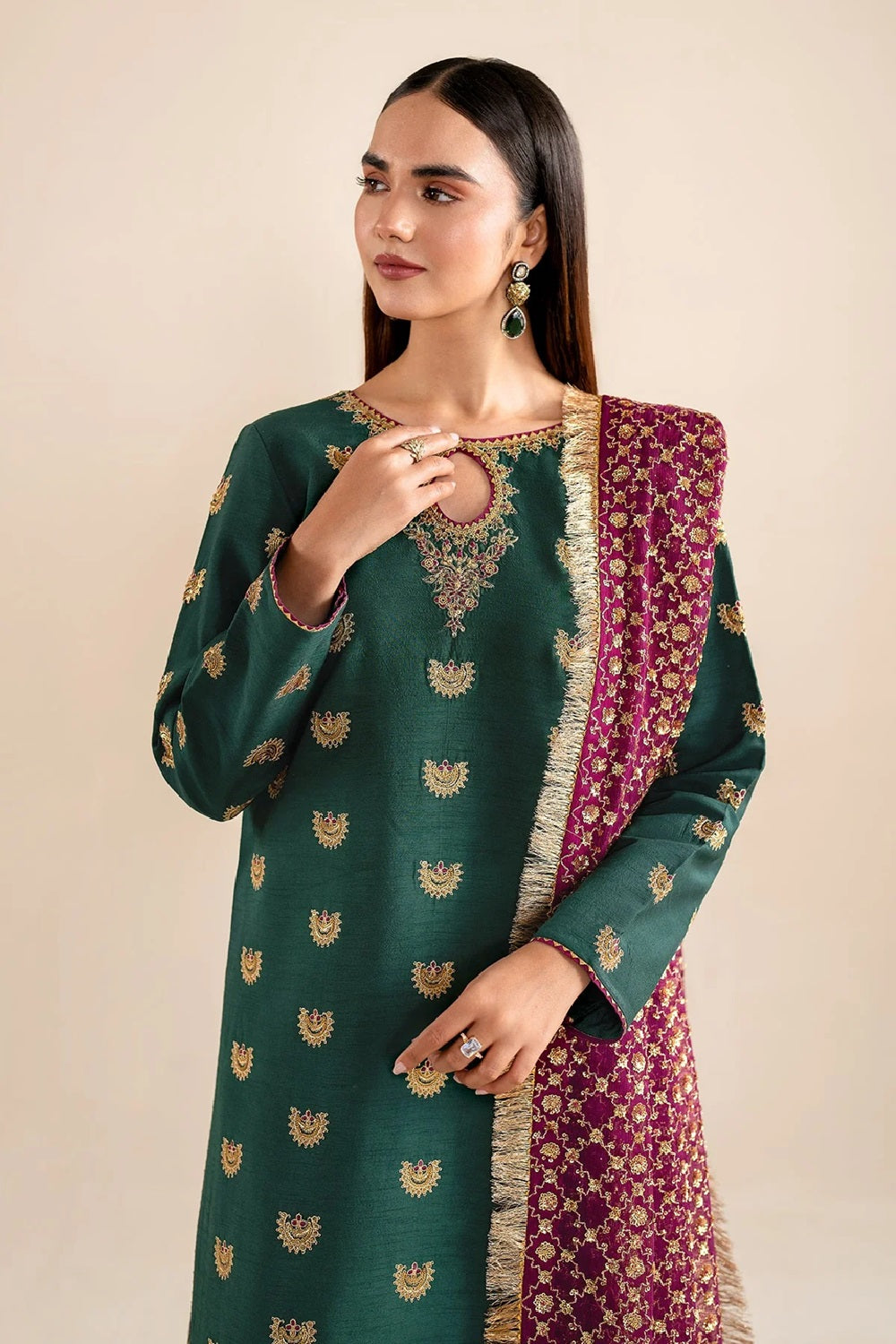Baroque Embroidered Lawn Edition'25 - SF-614 - TC-1095
