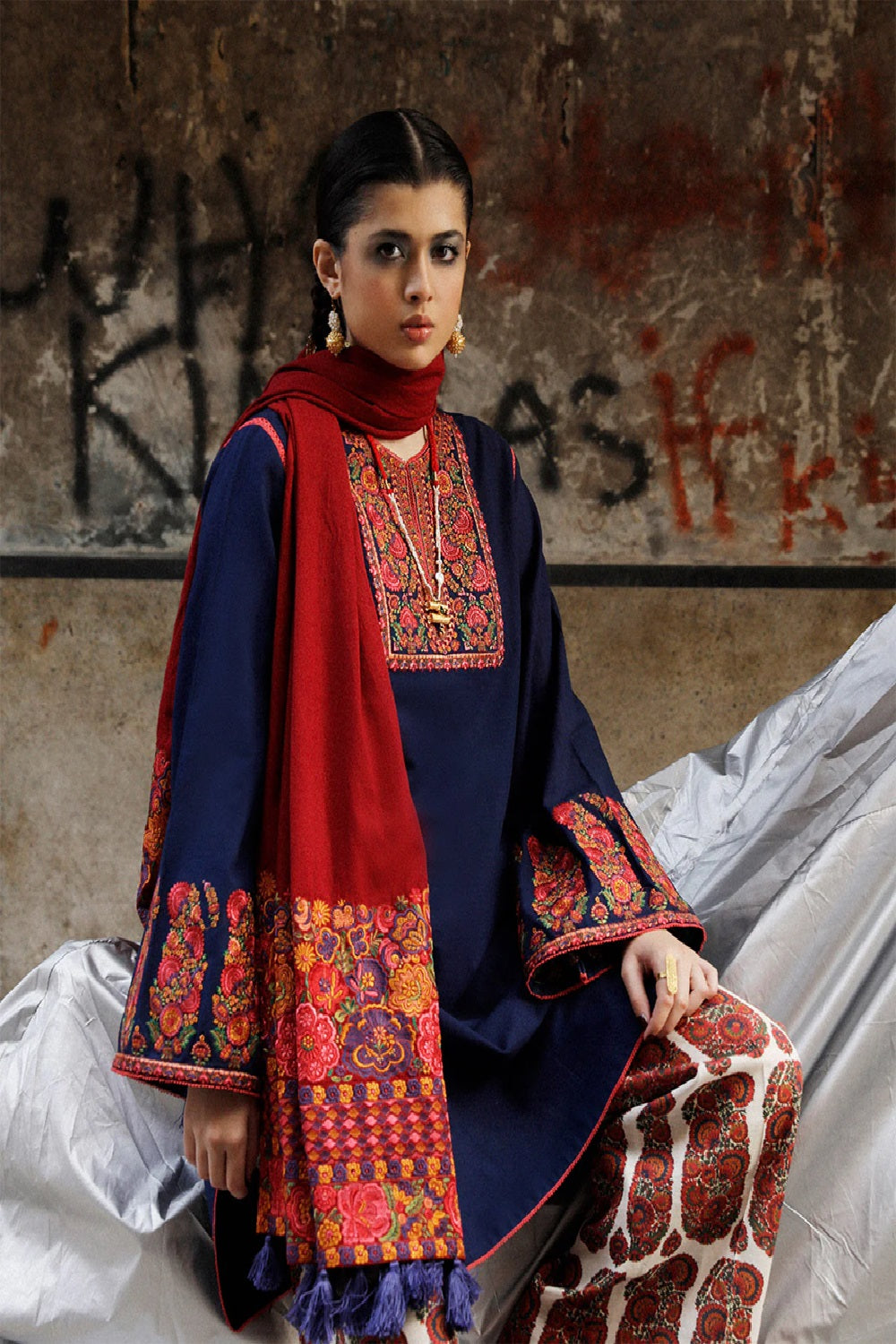 Jugnu MOSAIC Luxury Chikankari Lawn Edition'25 - TC-1216