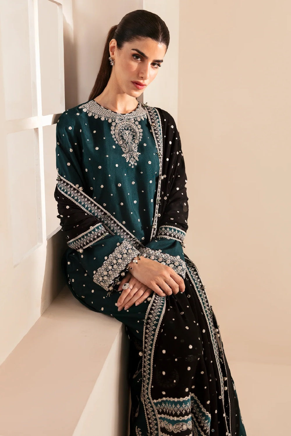 Jazmin Premium Embroidered Raw Silk UR-7035 - TC-1316