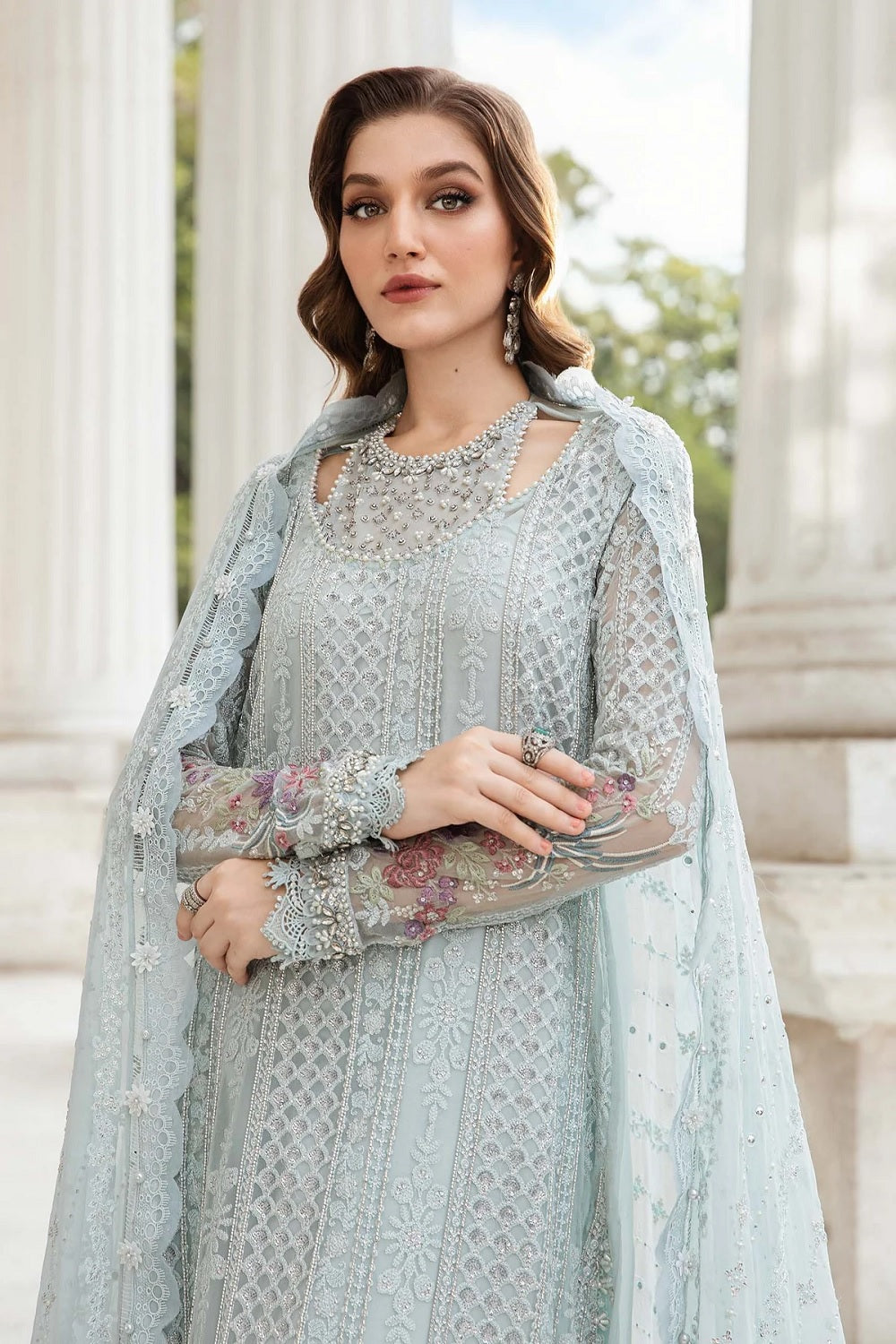 Maria.B. Mbroidered Embroidered Chiffon'24 - MPC-24-103 - TC-1003