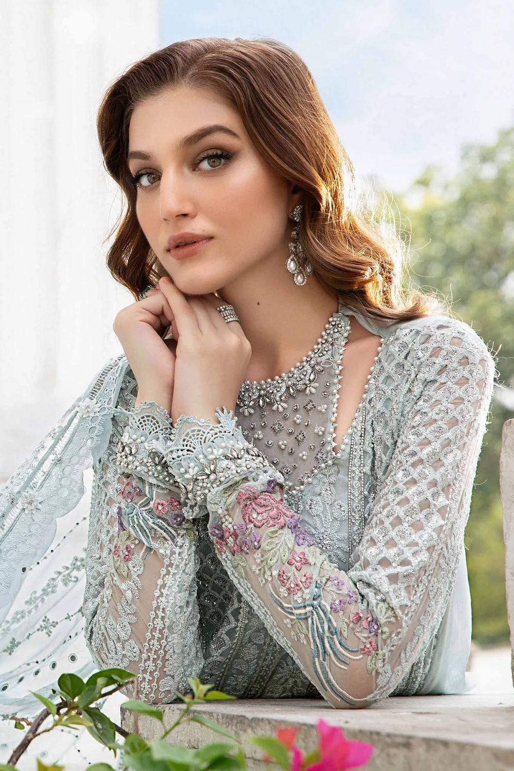Maria.B. Mbroidered Embroidered Chiffon'24 - MPC-24-103 - TC-1003