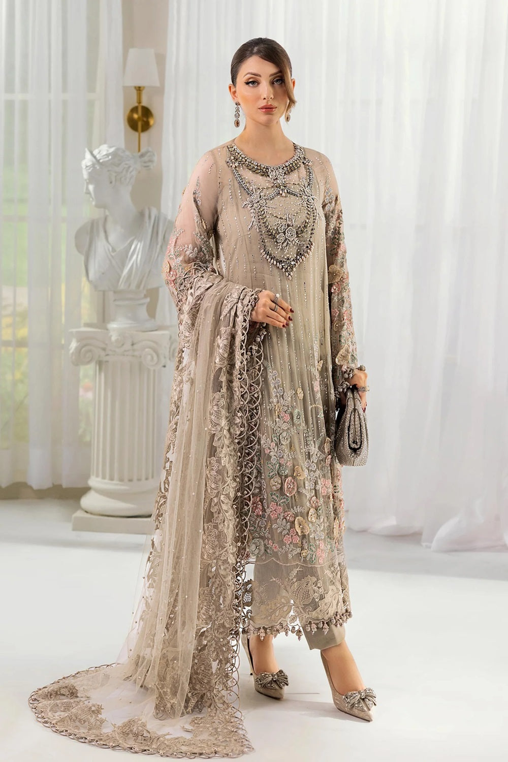 Maria.B. Mbroidered Wedding Chiffon Edition' 25 - TC-1389