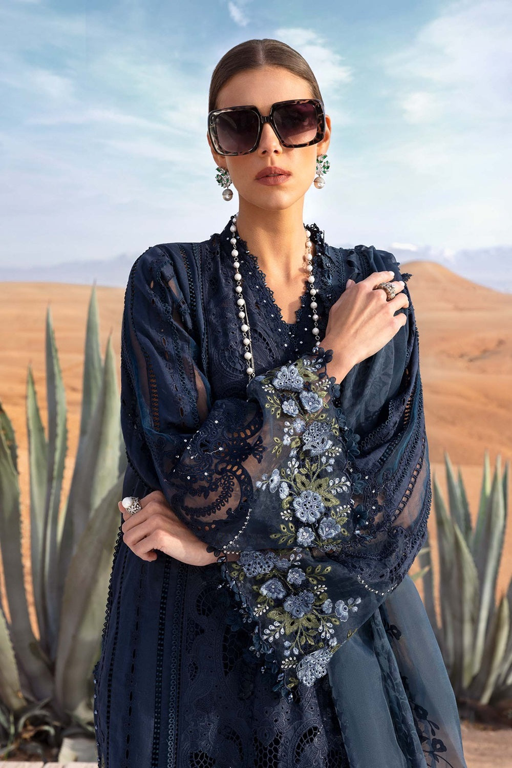 Maria.B. Voyage a'LUXE x Morocco Luxury Lawn' 25 D-2504-B - TC-1219