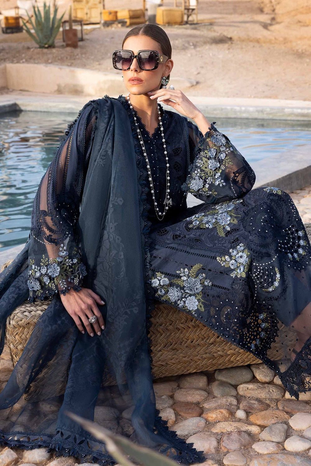 Maria.B. Voyage a'LUXE x Morocco Luxury Lawn' 25 D-2504-B - TC-1219