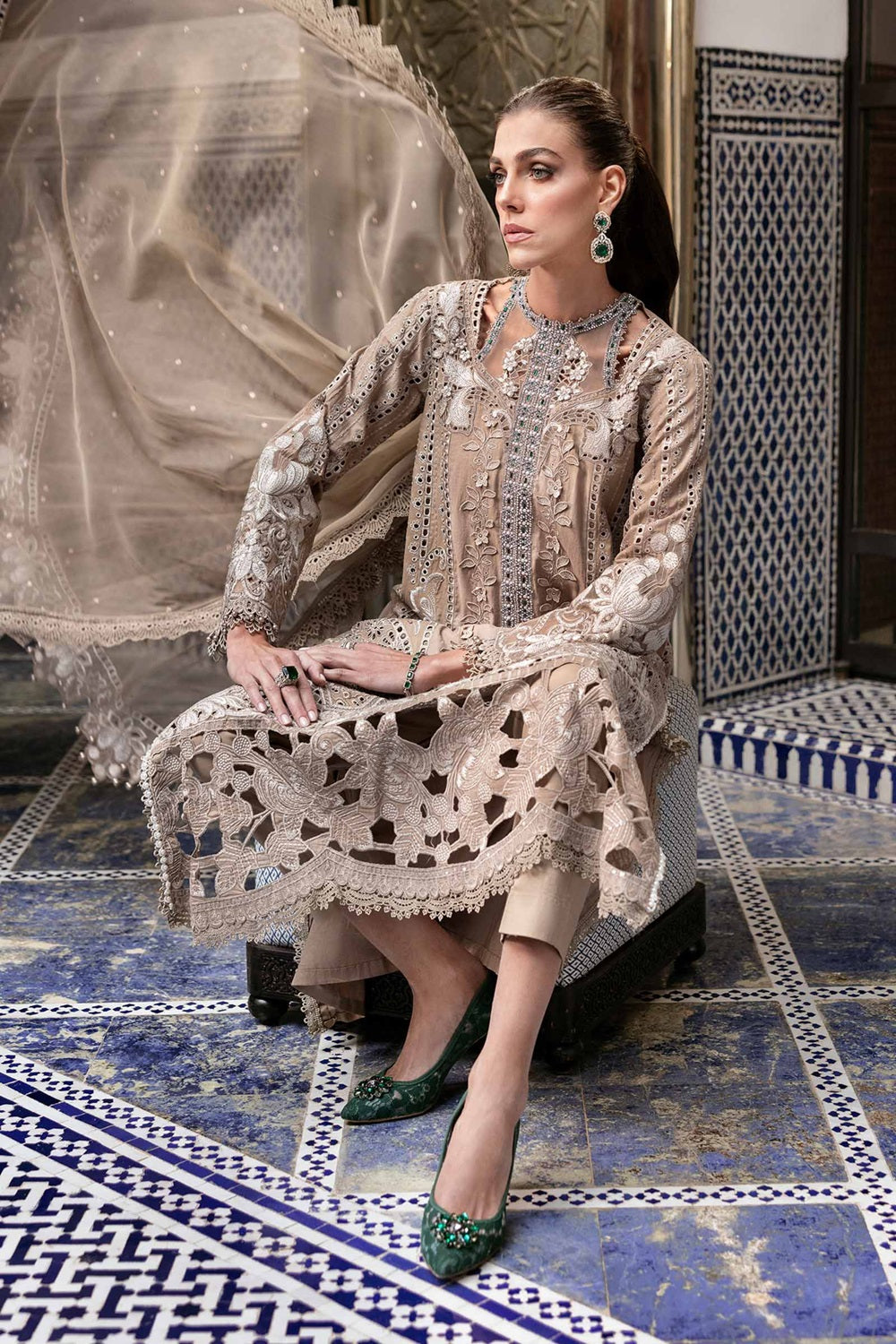 Maria.B. Voyage a'LUXE x Morocco Luxury Lawn' 25 D-2502-A - TC-1244