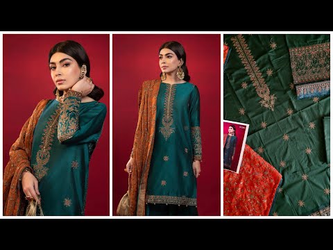 Maria B Embroidered Lawn Collection - Teal Green SF-W22-12/A - TC-622