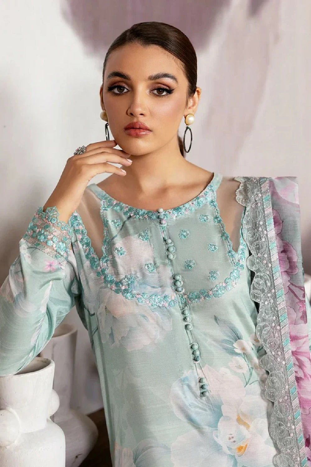 Ramsha Embroidered Lawn Edition'25 J-502 - TC-1227