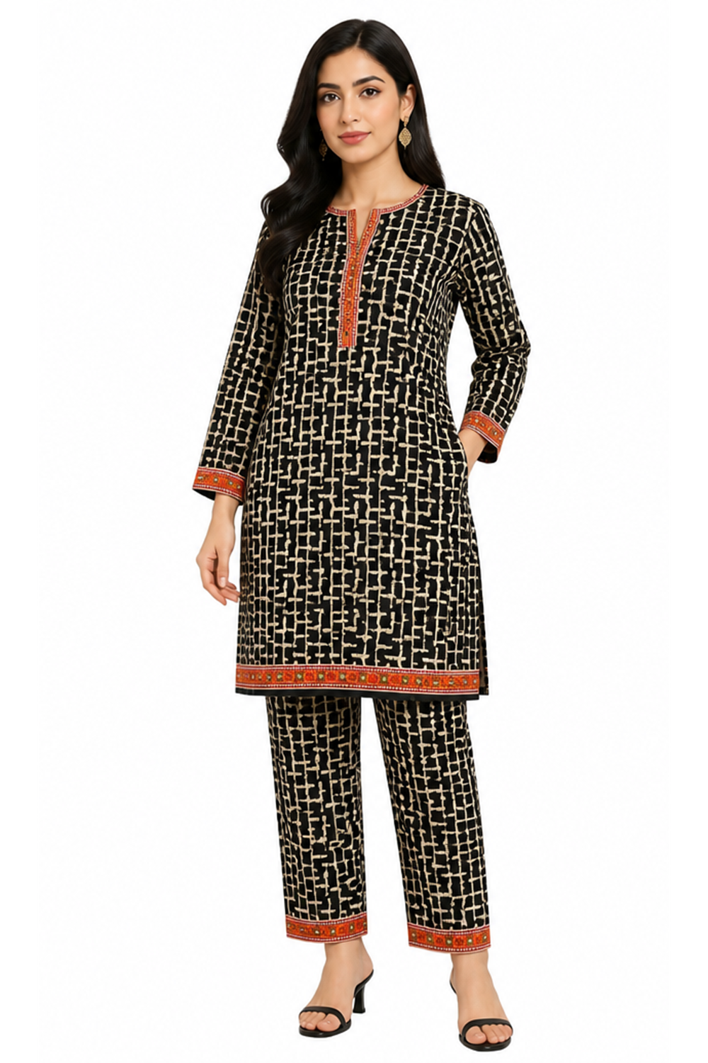 Premium Printed Pure AirJet Lawn 2 Piece Suit | Shirt & Trouser - TC-1678