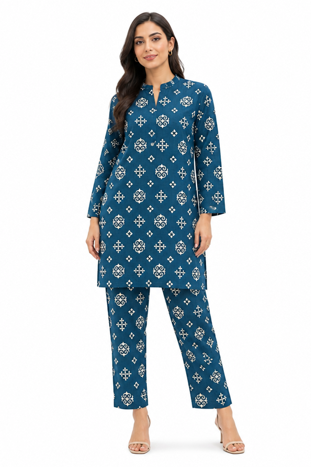 Premium Printed Pure AirJet Lawn 2 Piece Suit | Shirt & Trouser - TC-1682
