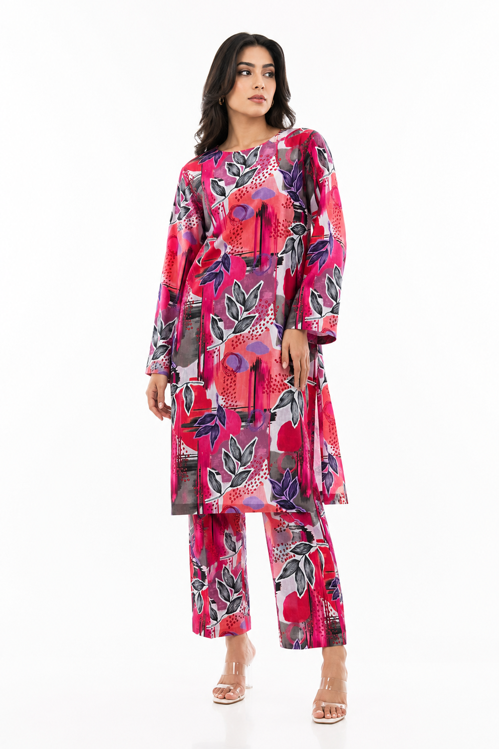 Premium Printed Pure AirJet Lawn 2 Piece Suit | Shirt & Trouser - TC-1683