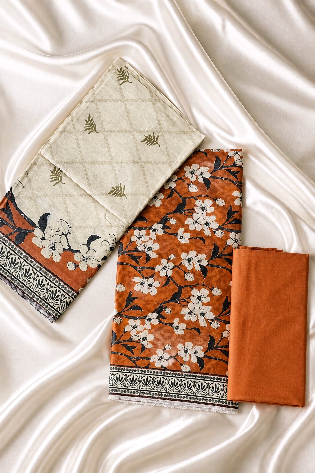 Bin Saeed Premium Printed Pure AirJet Lawn 3 Piece Suit - TC-1723