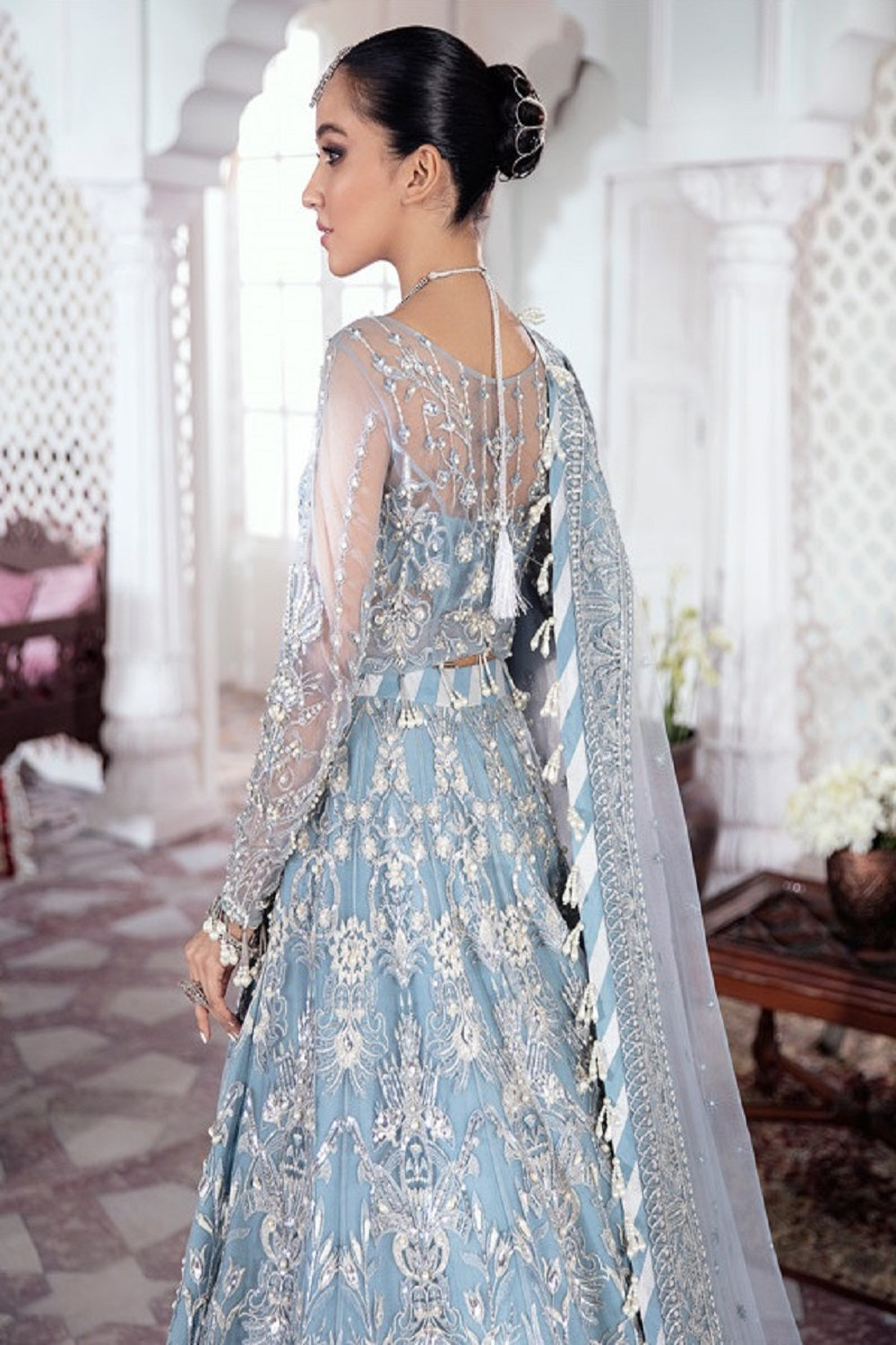 Gulaal Mehnaaz Embroidered Net 3-Piece Maxi - WS-13 - Meherma Wedding Formals Collection - TC-506