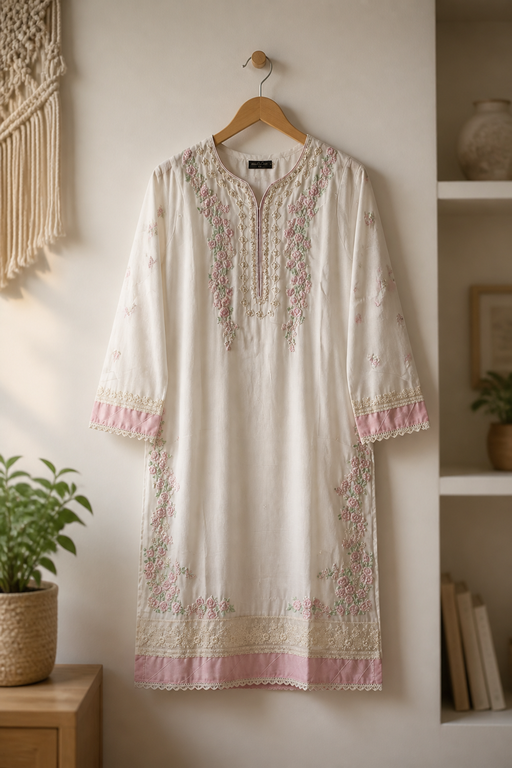 Agha Noor (Stitched) 2Pc 100% Bamber Pure Chiffon Heavily Embroidered - TC-1185