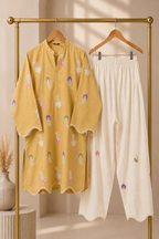 Premium Embroidered 2-Piece Cotton Suit with Farshi Shalwar - TC-1751