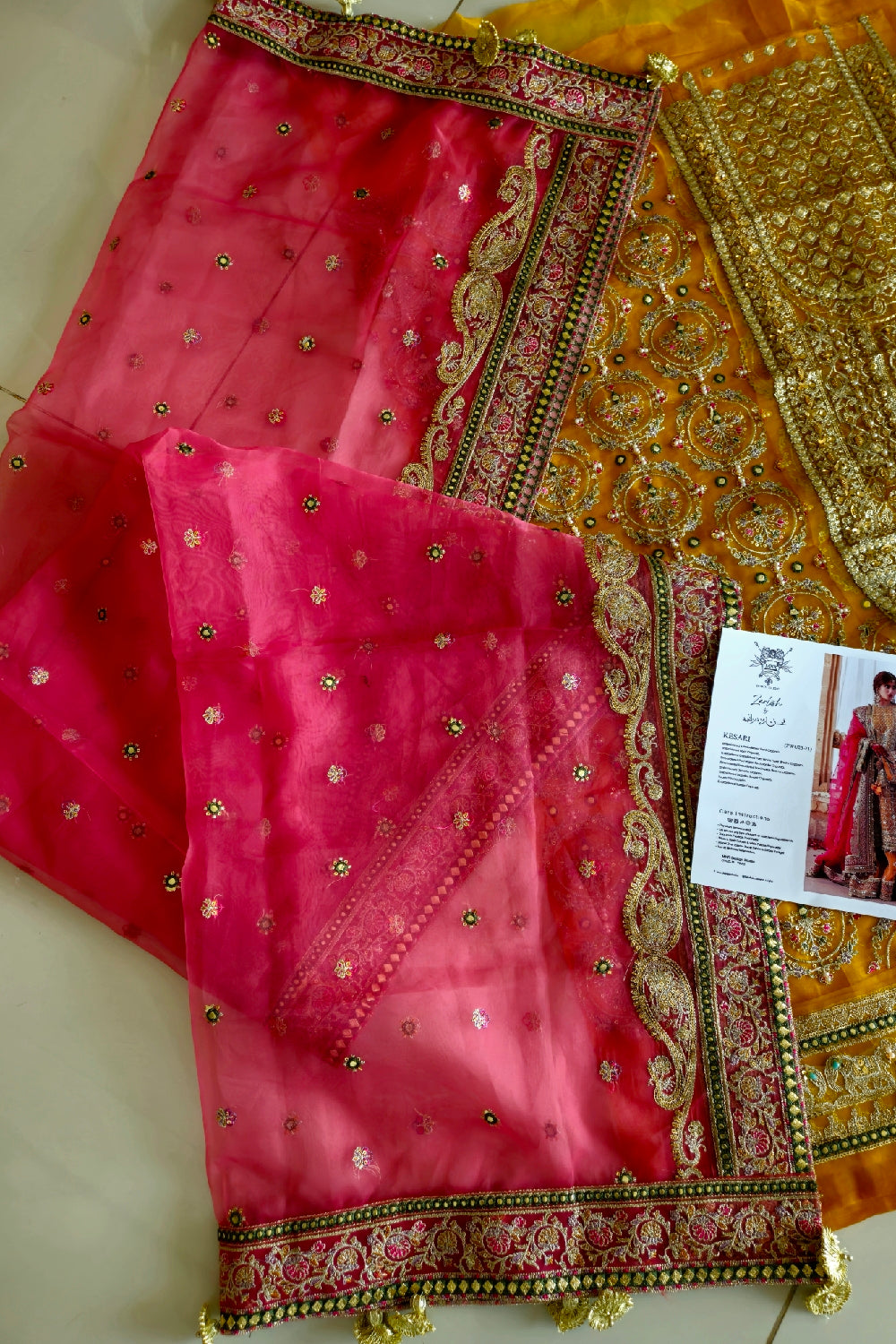 MNR - SAGAR KINARE by Mohsin Naveed Ranjha Wedding Festive'25 - KESARI - TC-525