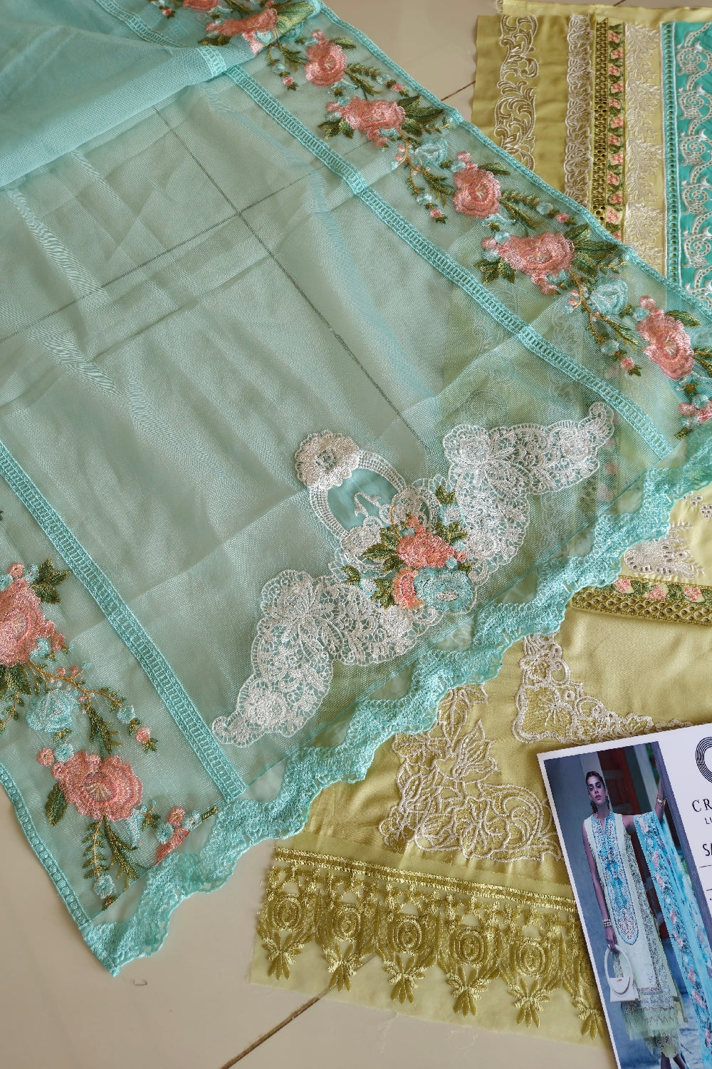 Crimson X Saira Shakira Luxury Lawn 2024 - Mountain Love - D6 A - TC-612