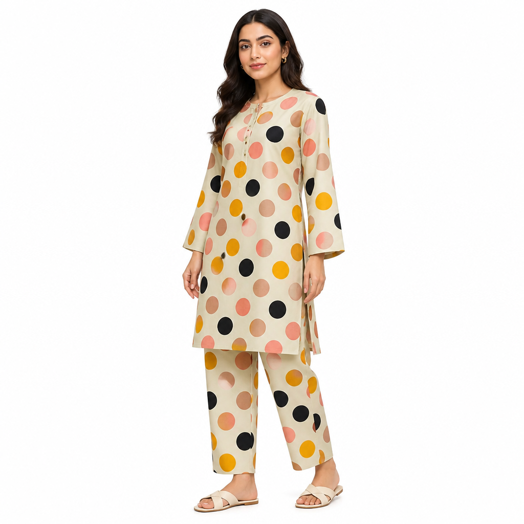 Premium Printed Pure AirJet Lawn 2 Piece Suit | Shirt & Trouser - TC-1689