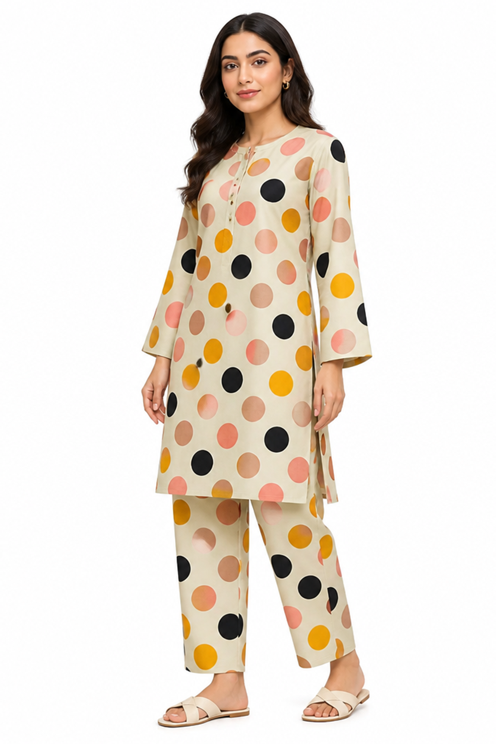 Premium Printed Pure AirJet Lawn 2 Piece Suit | Shirt & Trouser - TC-1689
