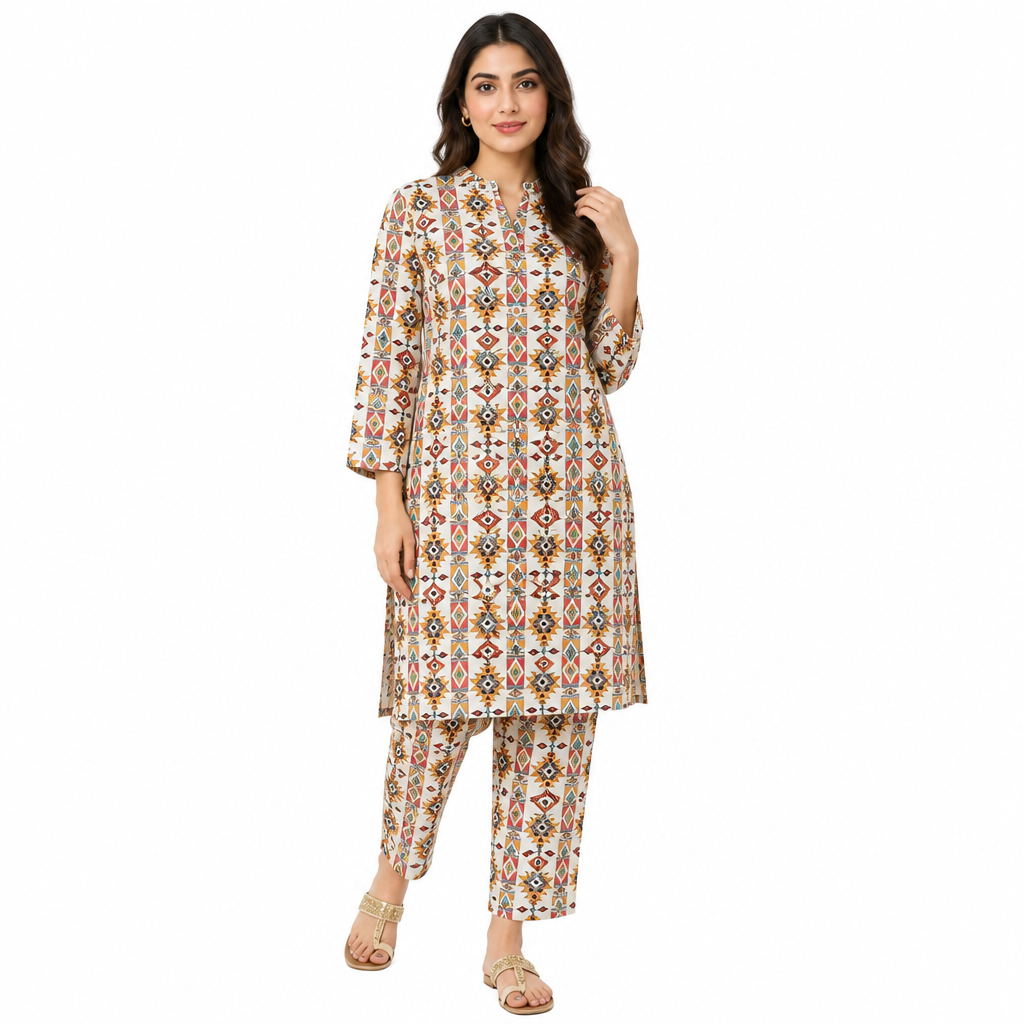 Premium Printed Pure AirJet Lawn 2 Piece Suit | Shirt & Trouser - TC-1692