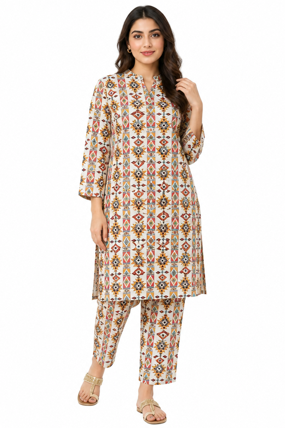 Premium Printed Pure AirJet Lawn 2 Piece Suit | Shirt & Trouser - TC-1692