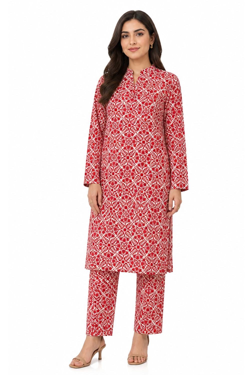 Premium Printed Pure AirJet Lawn 2 Piece Suit | Shirt & Trouser - TC-1693