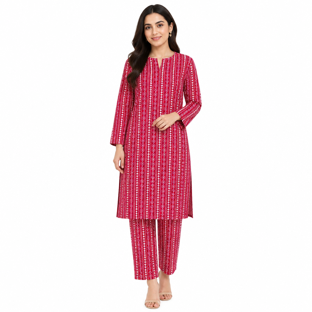 Premium Printed Pure AirJet Lawn 2 Piece Suit | Shirt & Trouser - TC-1695