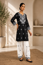 Premium Embroidered 2-Piece Cotton Suit with Farshi Shalwar - TC-1766
