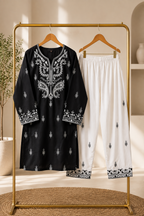 Premium Embroidered 2-Piece Cotton Suit with Farshi Shalwar - TC-1766